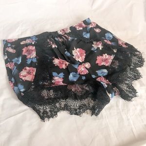 Floral High-Waisted Shorts